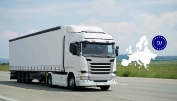 Utlandsflytt – bohag packas och lastas för transport i Europa