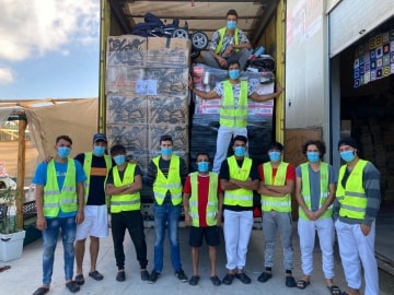Utlandsflytt – bohag packas och lastas för transport i Europa